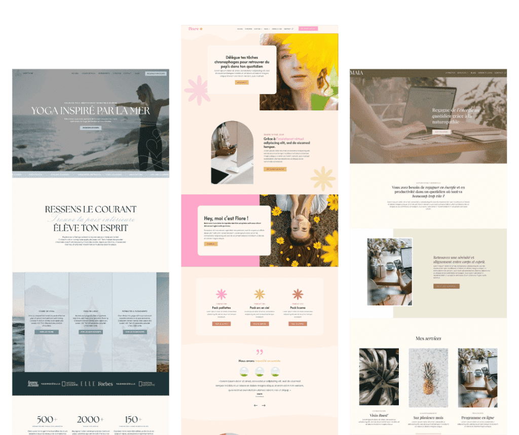 template divi showit entrepreneurs et freelance