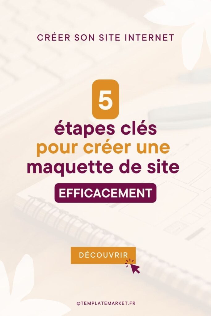 étape création maquette site web